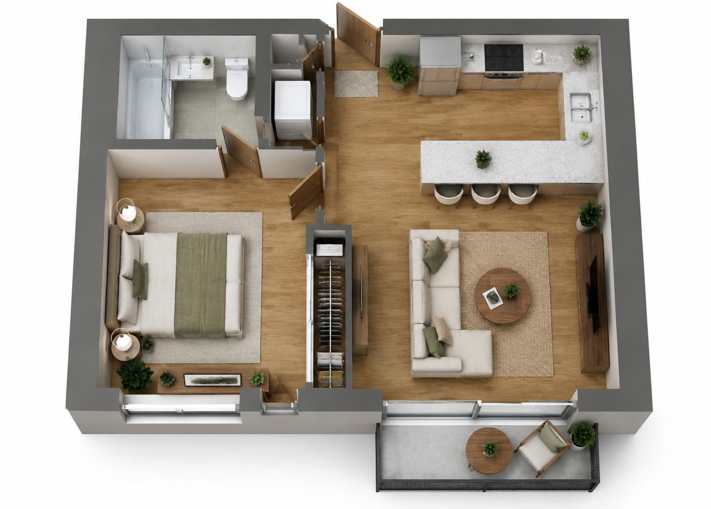 3D plattegrond